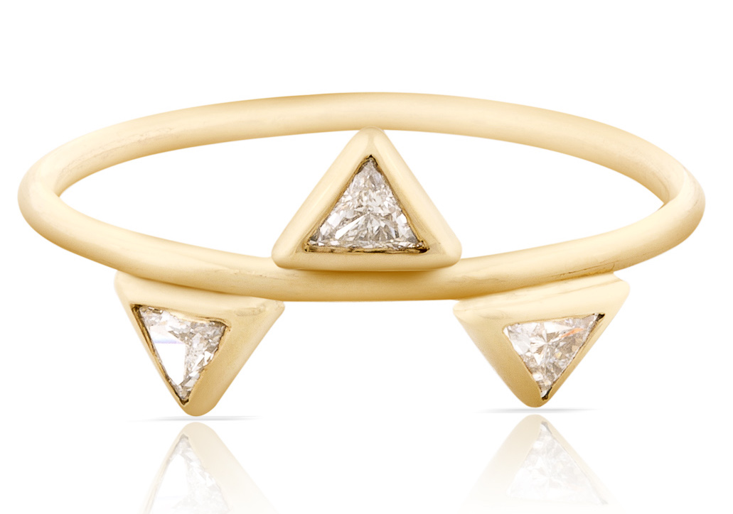 Smith and Mara triple diamond trilliant ring | JCK On Your Market