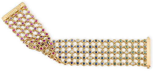 reversible sapphire multicolor bracelet
