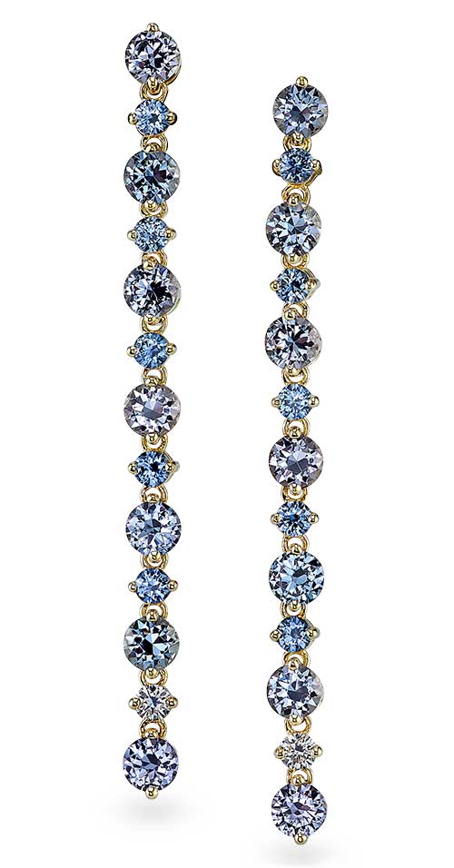 spinel shoulder duster earrings
