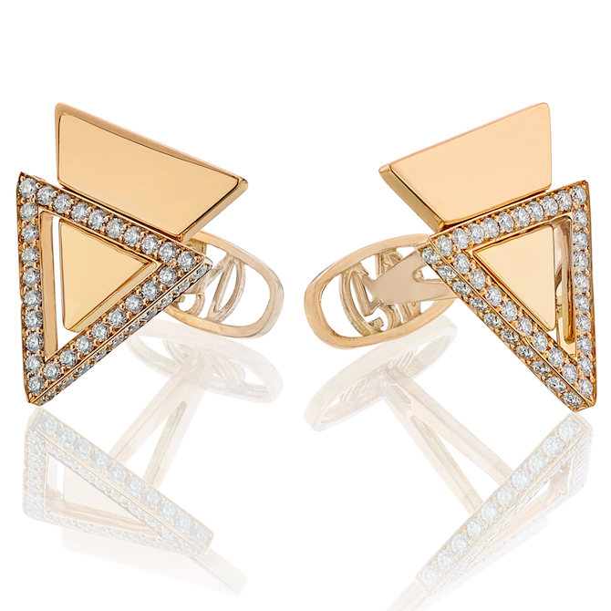 Oh My Got Partnered Triangle cufflinks