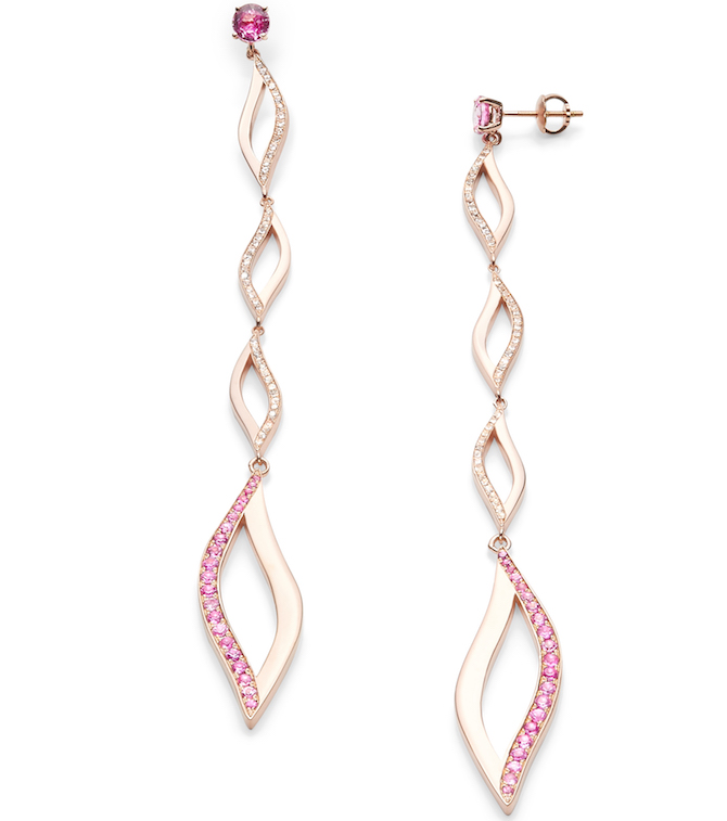 Jordana Adrienne pink sapphire earrings