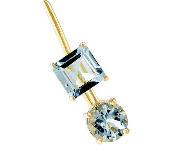 Ileana Makri Aquamarine Ear Pin