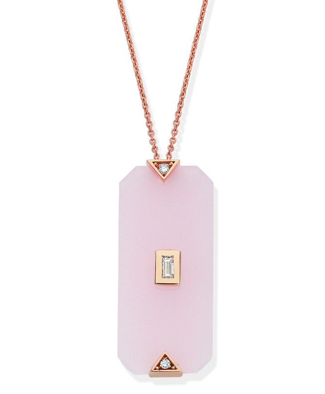 Melis Goral pink quartz pendant