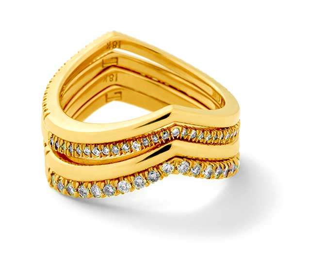 Eva Fehren mixed ring stack