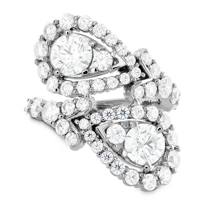 Hearts on Fire Aerial Victorian Bypass Diamond Ring