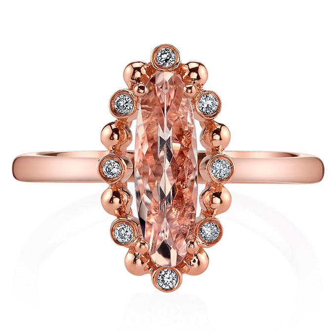 Mars Golden Blossoms morganite ring