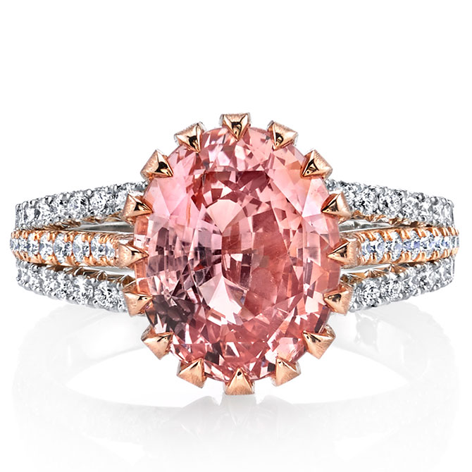 Omi Prive padparadscha ring