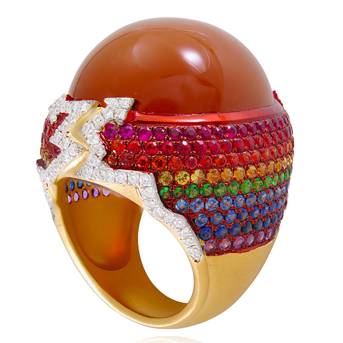 Lydia Courteille Rainbow Warrior ring