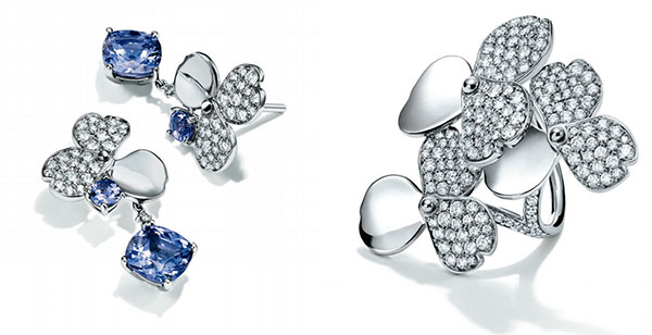 Tiffany Paper Flowers rings and earrings Tiffany Paper Flowers rings and earrings