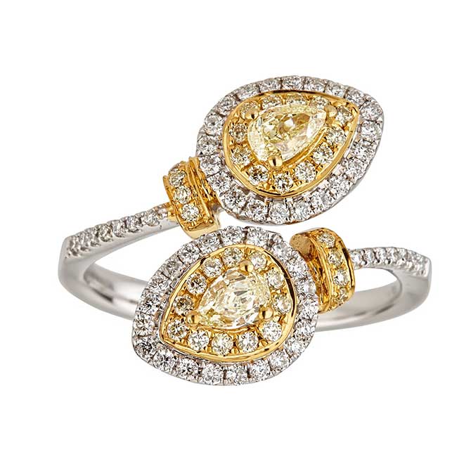 Diamond bypass ring Cirari