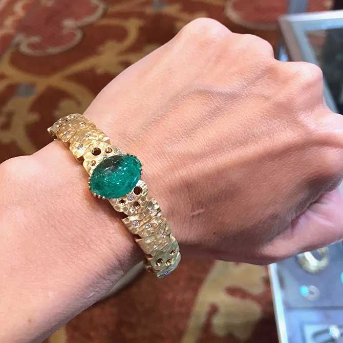Dana Bronfman emerald bracelet