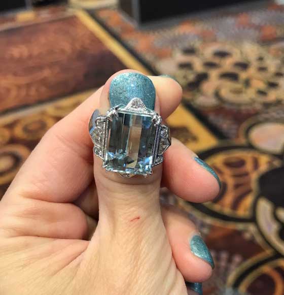 Just Jules aqumarine ring