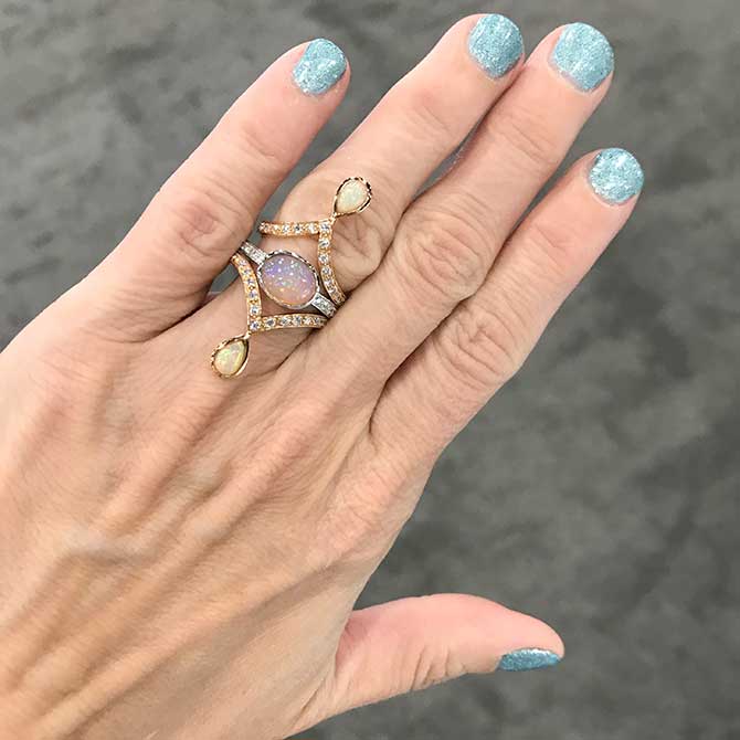 M Spalten opal rings