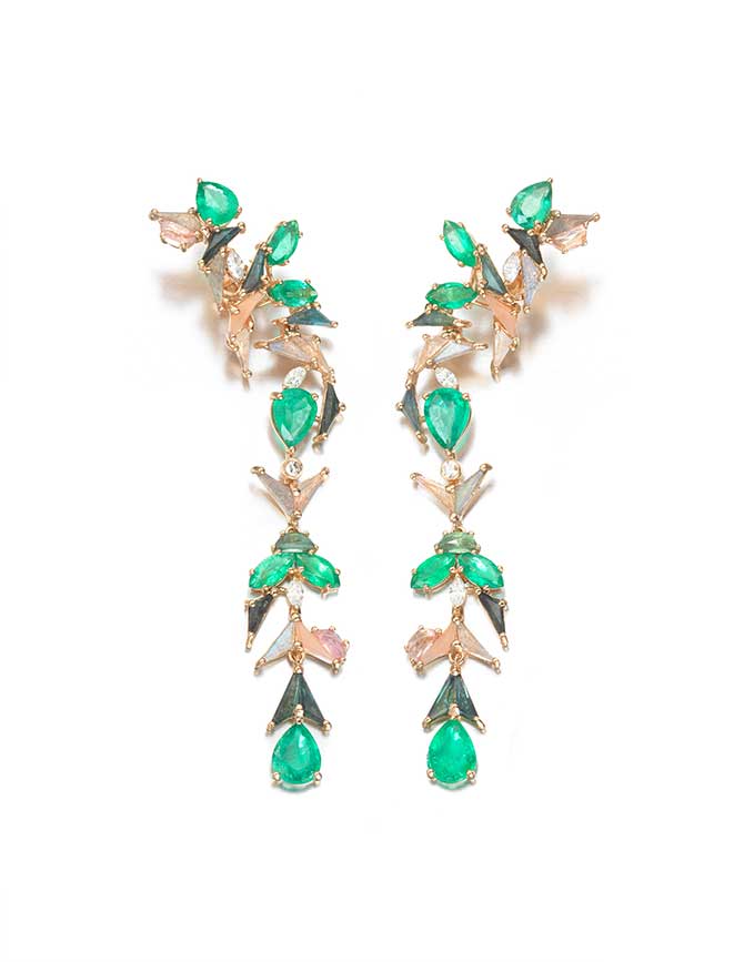 Nak Armstrong x Gemfields emerald earrings