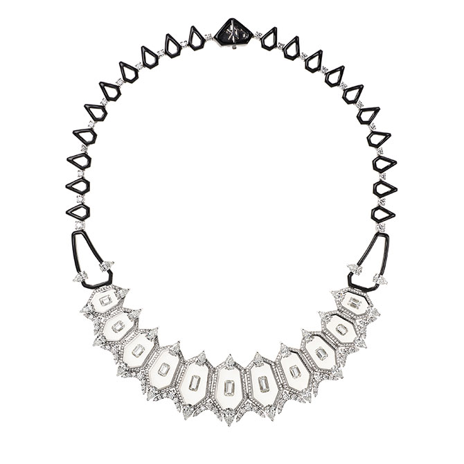 Nikos Koulis clear enamel necklace