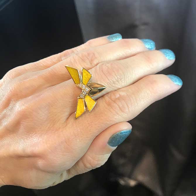 Stephen Webster enamel jitterbug ring