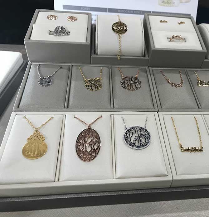 Stuller monogram pendants