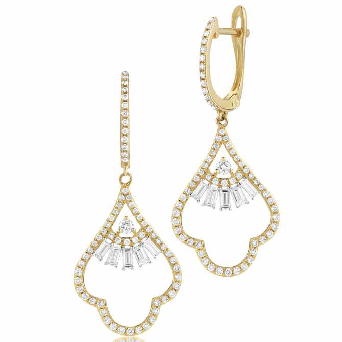 Royal Jewelry diamond drop earrings