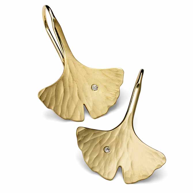 Toby Pomeroy Gingko Leaf earrings