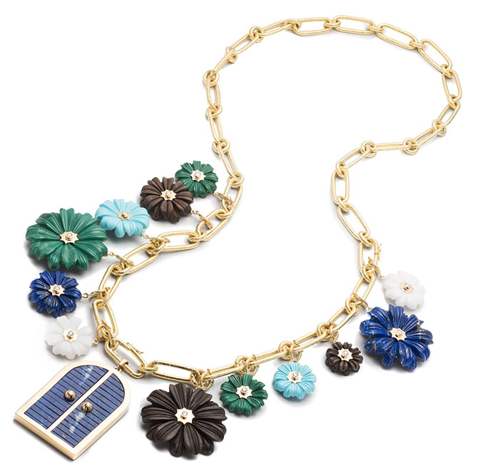 Brent Neale multidoor flower charm necklace