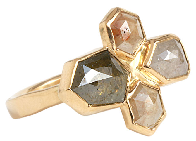 Melissa Joy Manning rough diamond geometric ring