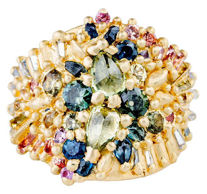 polly wales sapphire shield ring