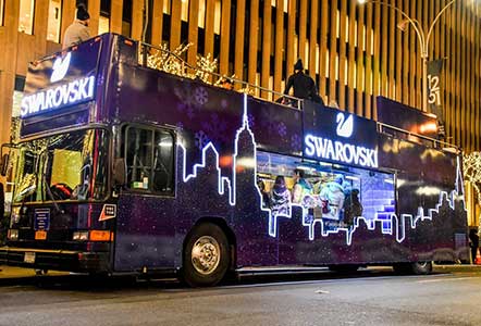 Swarovski pop-up bus Swarovski pop-up bus