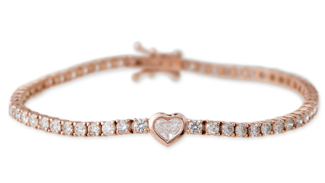 Jacquie Aiche diamond heart tennis bracelet Jacquie Aiche diamond heart tennis bracelet