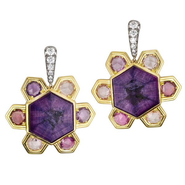 Ana Katarina trapiche ruby earrings