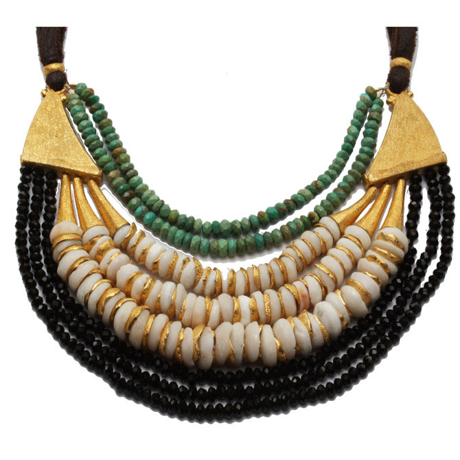 Vanessa Montiel Golden puka necklace Vanessa Montiel Golden puka necklace