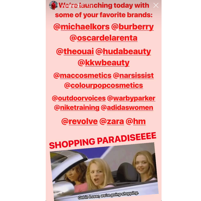 Instagram Checkout brands