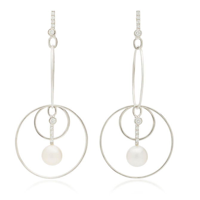 Katey Walker drop hoop pearl earrings Katey Walker drop hoop pearl earrings