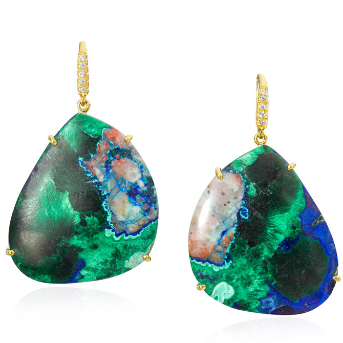 Lauren K azure malachite earrings
