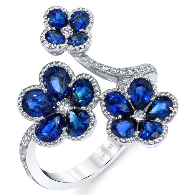 Parade Design blue sapphire flower ring Parade Design blue sapphire flower ring