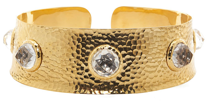 david webb hammered gold rock crystal choker