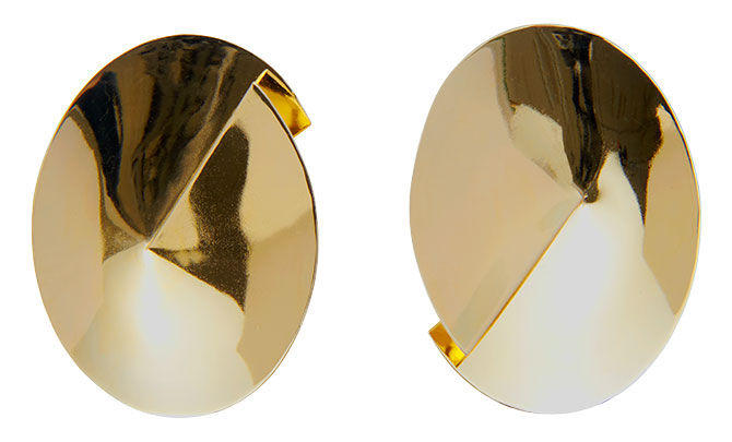 lady grey gold earrings
