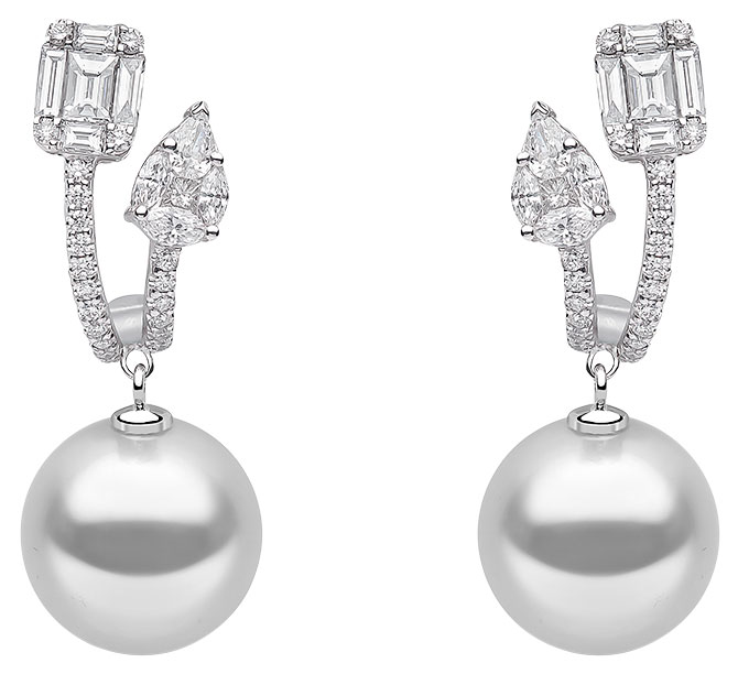 yoko london white south sea earrings