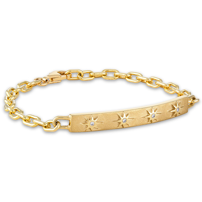 Pamela Zamore Star and Stone ID bracelet