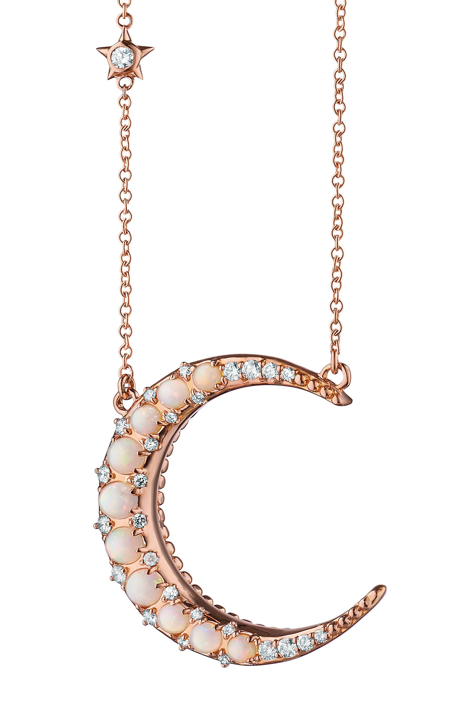 Monica Rich Kosann moon necklace pink Monica Rich Kosann moon necklace pink