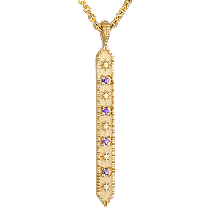 Pamela Long Star and Stone pendant