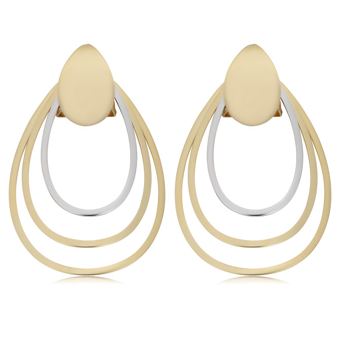 Fremada two-tone earrings Fremada two-tone earrings