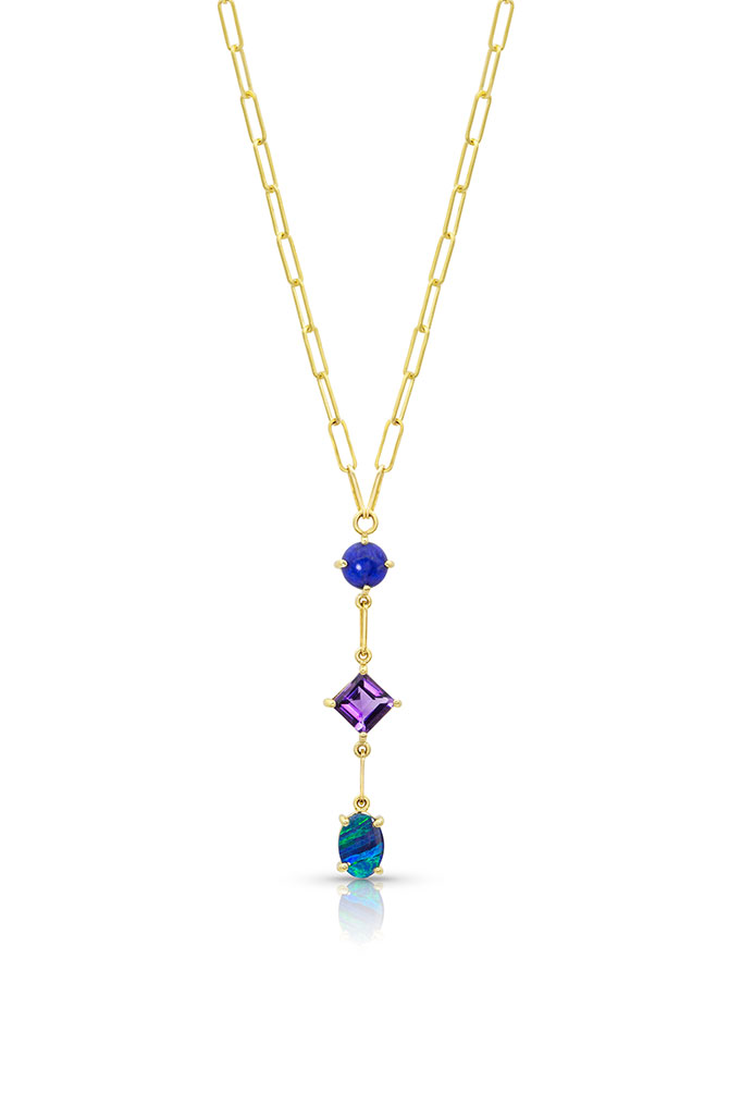 M Spalten gemstone Lariat necklace M Spalten gemstone Lariat necklace