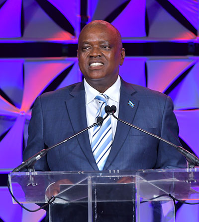 Mokgweetsi Masisi speaking