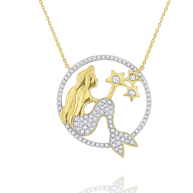 KC Designs mermaid circle necklace