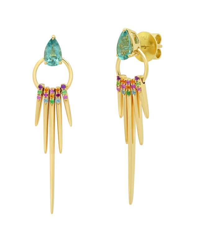 Graziela tourmaline fringe earrings