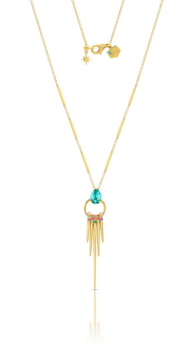 Graziela tourmaline fringe necklace