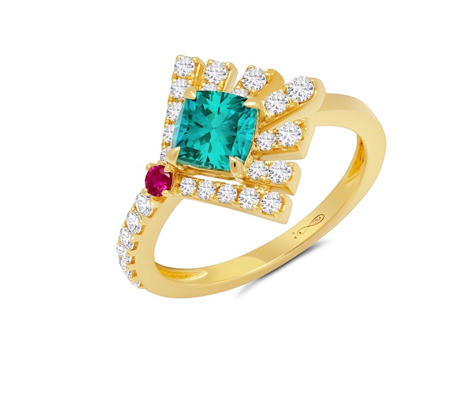 Graziela tourmaline ruby ring
