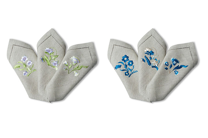 Larkspur and Hawk napkins