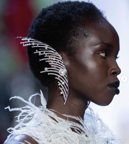 Prabal Gurung spring 2020 earring pearls
