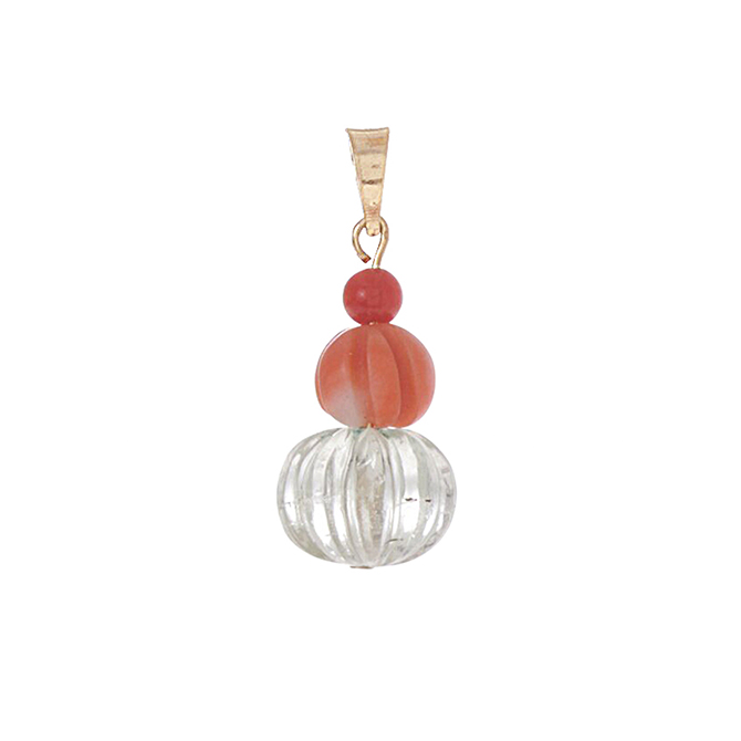 Ariel Gordon vintage aquamarine and coral charm